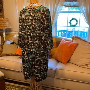 Gabby Skye black and teal midi dress